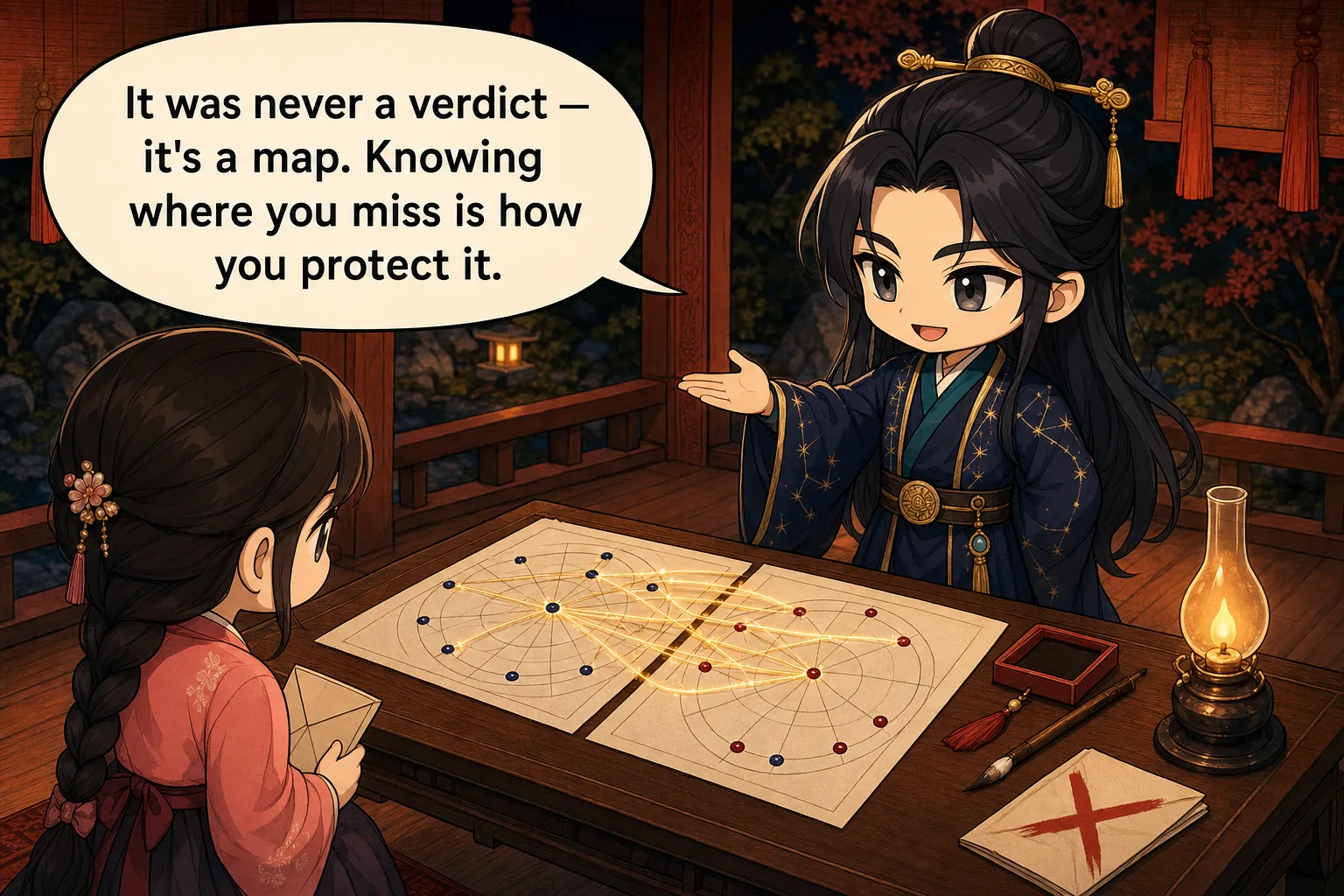 It was never a verdict — it's a map. Knowing where you miss is how you protect it.