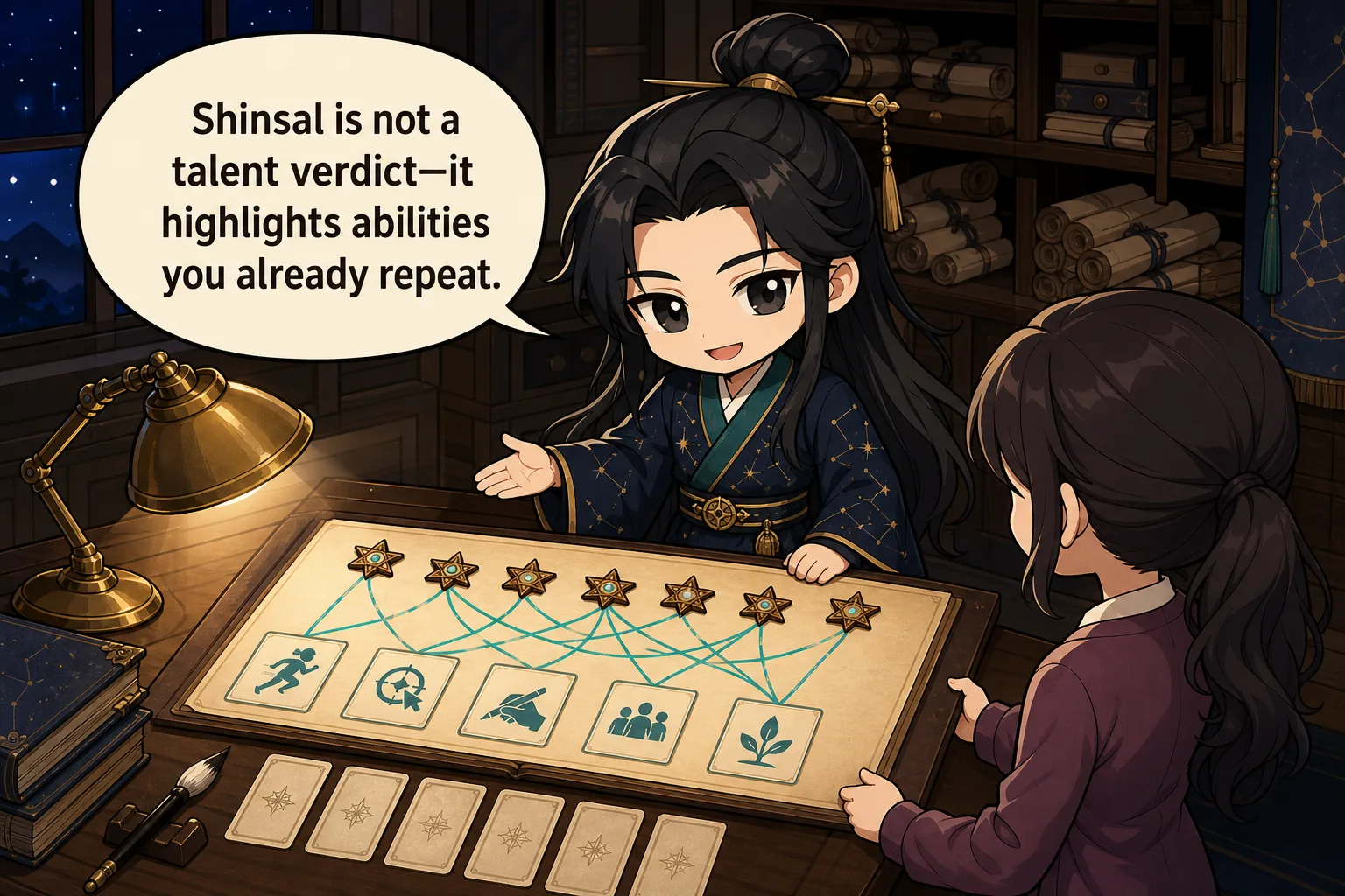 Shinsal is not a talent verdict—it highlights abilities you already repeat.